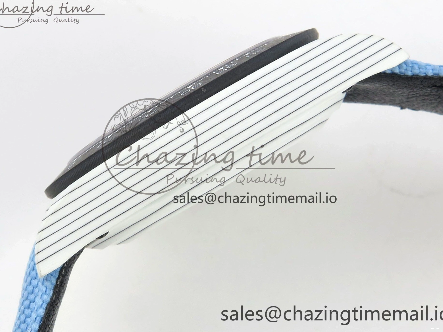 MiroTime 0403 Attractive Daytona DIW Carbon Case and Bezel DIWF Edition Black Dial on Blue Nylon Strap A 71